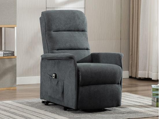 vente unique Fauteuil releveur électrique en tissu anthracite CAPUCINE