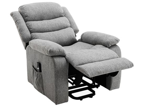 Vente Unique Fauteuil Releveur électrique En Tissu Gris Clair NADINE