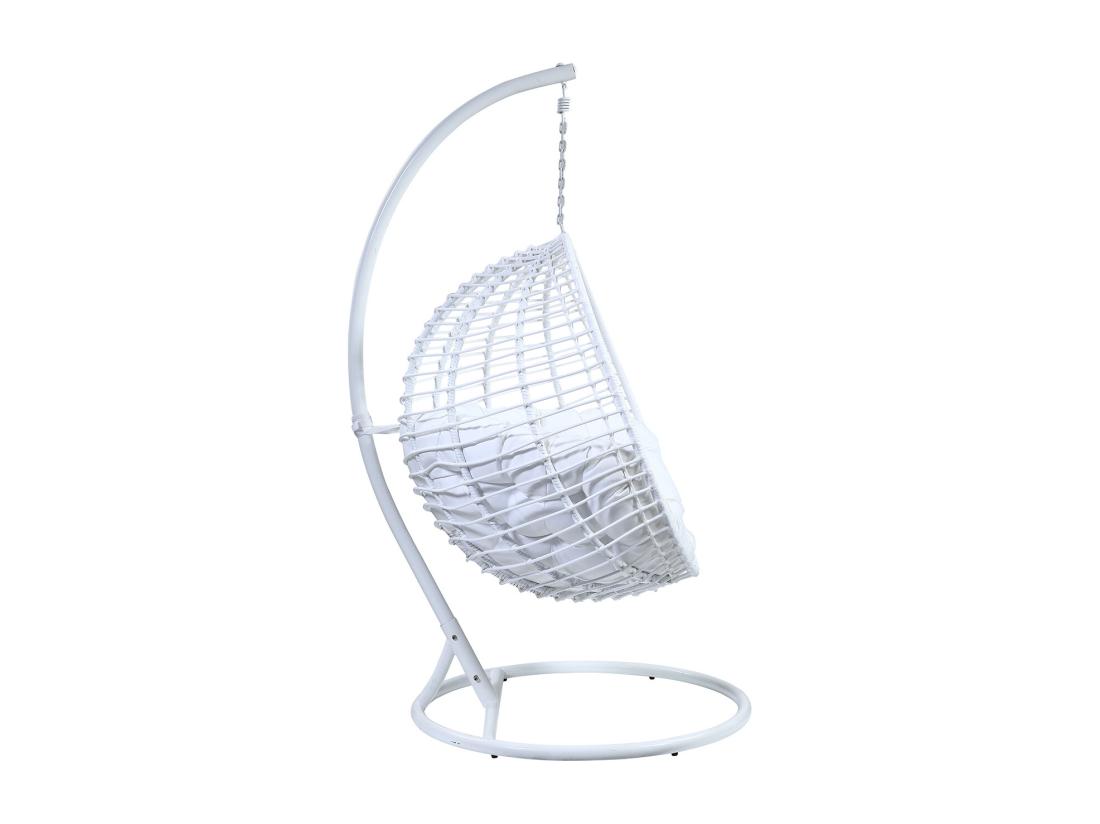 Vente Unique Fauteuil Suspendu En Résine Tressée - Blanc - BONTOC De MYLIA