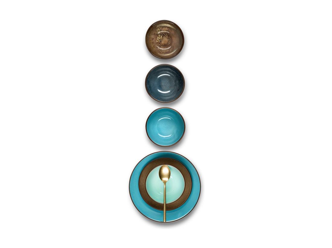 vente unique Feeling Turquoise - Assiette salade et pâtes 18 cm (lot de 6)