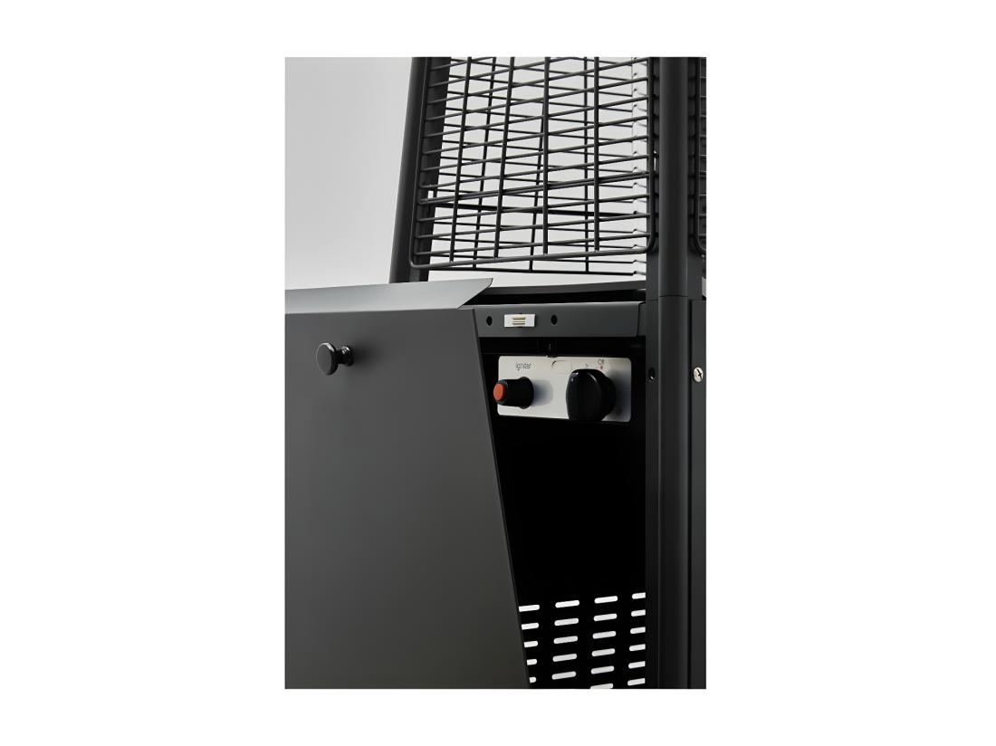 Vente Unique Flamme Gaz FAVEX - Chauffage Extérieur - Gaz Propane - Housse De Protection - L 50 X P 50 X H 227 Cm - Noir