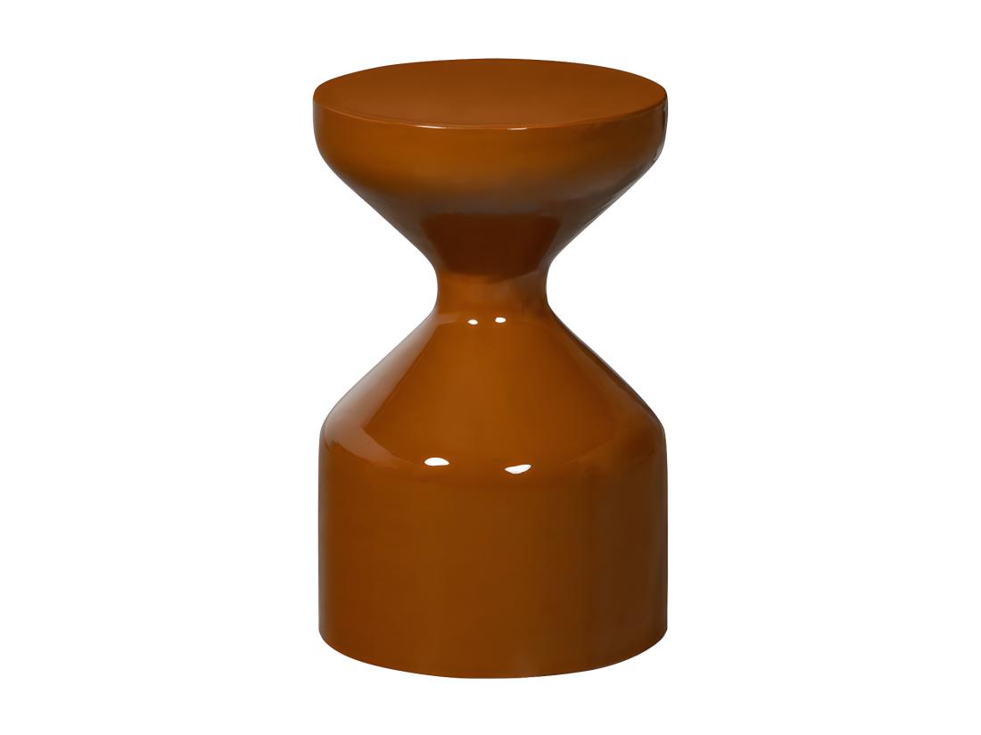 Vente Unique Floyd - Table D'appoint Ronde En Métal ø30 Cm - Marron Argile