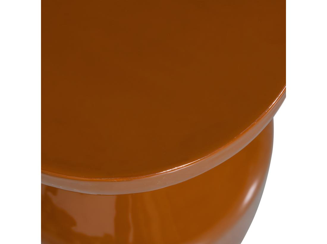Vente Unique Floyd - Table D'appoint Ronde En Métal ø30 Cm - Marron Argile
