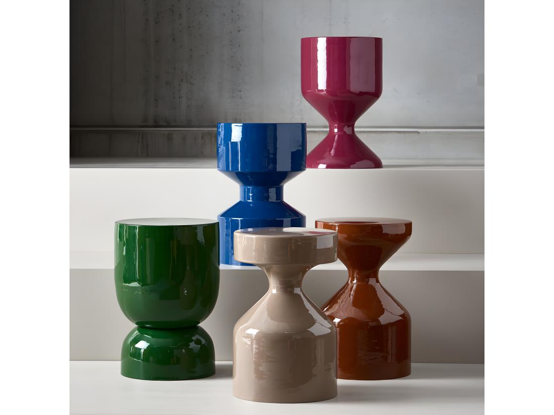 vente unique Floyd - Table d'appoint ronde en métal ø30 cm - Marron argile