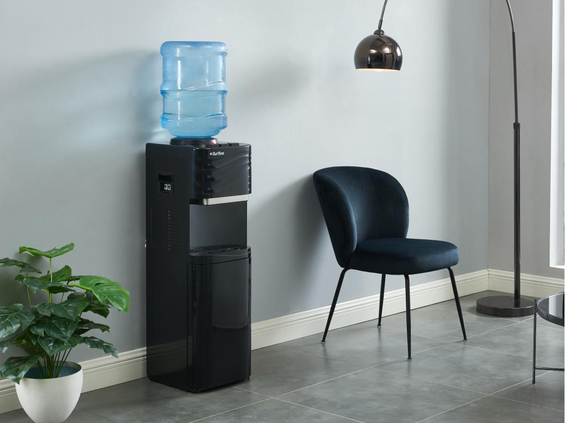 vente unique Fontaine à eau bonbonne - eau froide/chaude - 11 /18L - Noir - FORTEX