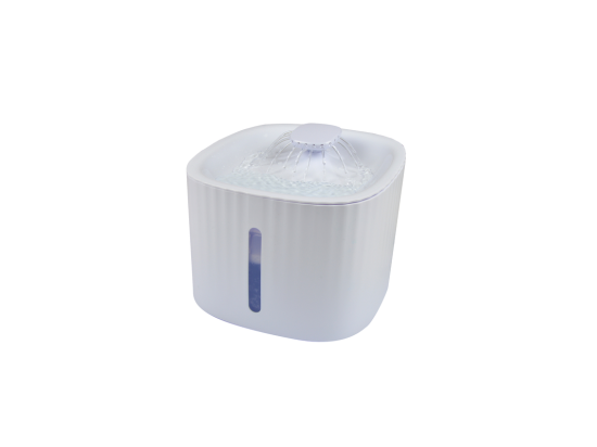 Vente Unique Fontaine à Eau Pour Animaux - 3L - Blanc - L 19 5 X L 19 5 X H 16 Cm