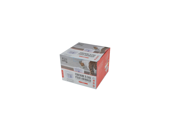 vente unique Fontaine à eau pour animaux - 3L - Blanc - L 19 5 x l 19 5 x H 16 cm
