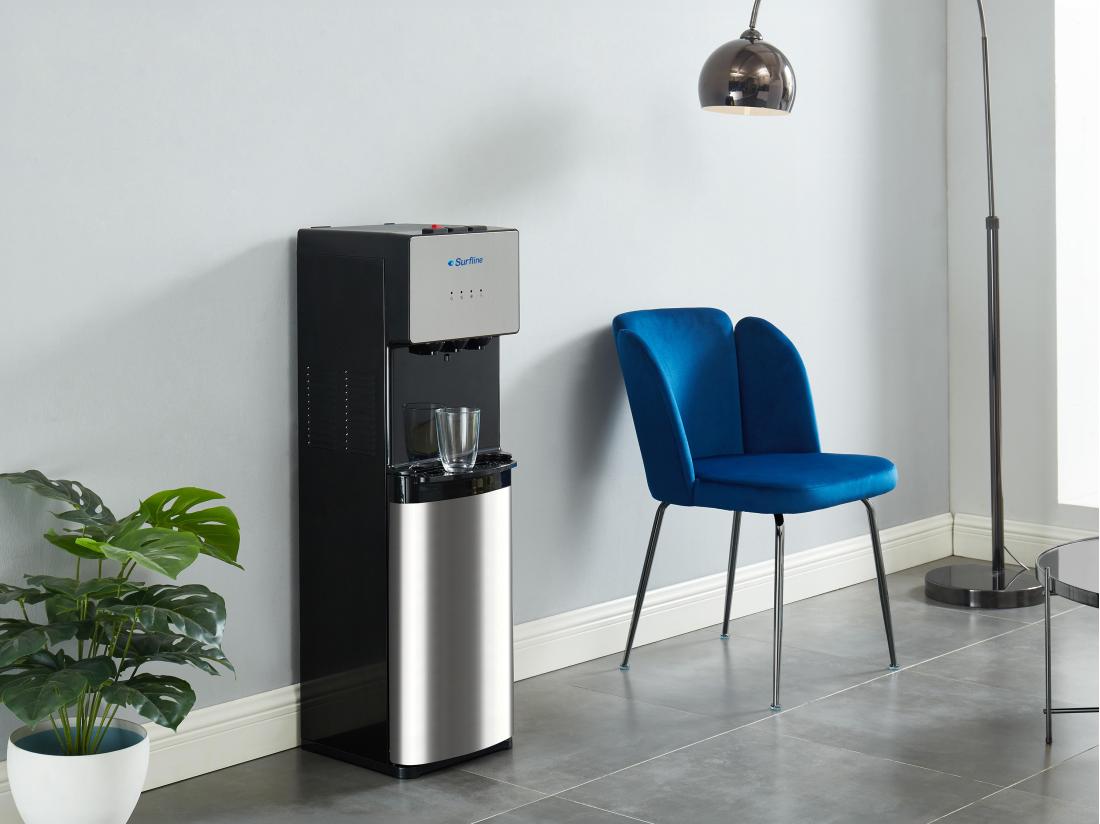 Vente Unique Fontaine à Eau Sur Réseau - Eau Froide/ Eau Chaude - Gris - LIMAN