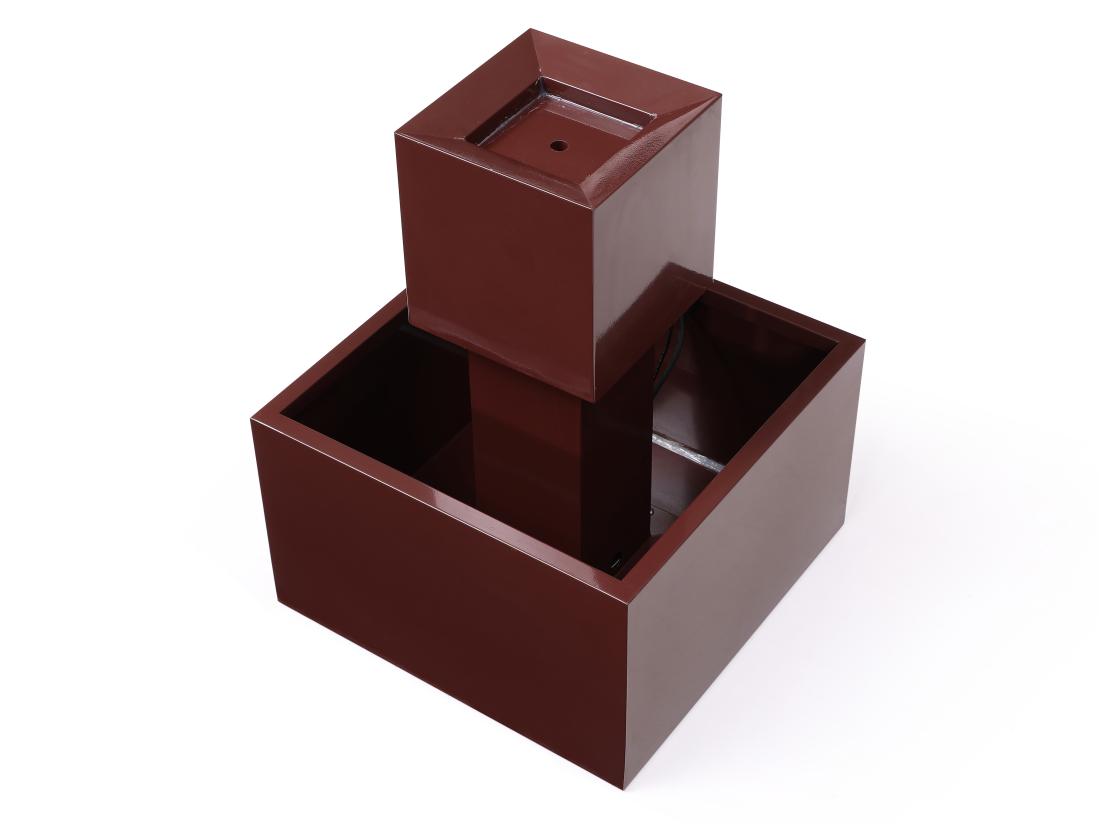 Vente Unique Fontaine D'extérieur En Acier Inoxydable Avec LED - H.65 Cm - Terracotta - CARDINA