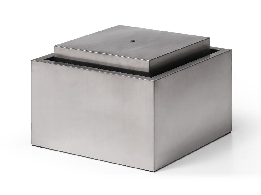 Vente Unique Fontaine D'extérieur En Acier Inoxydable - H.34 Cm - Argenté - TILAPIA