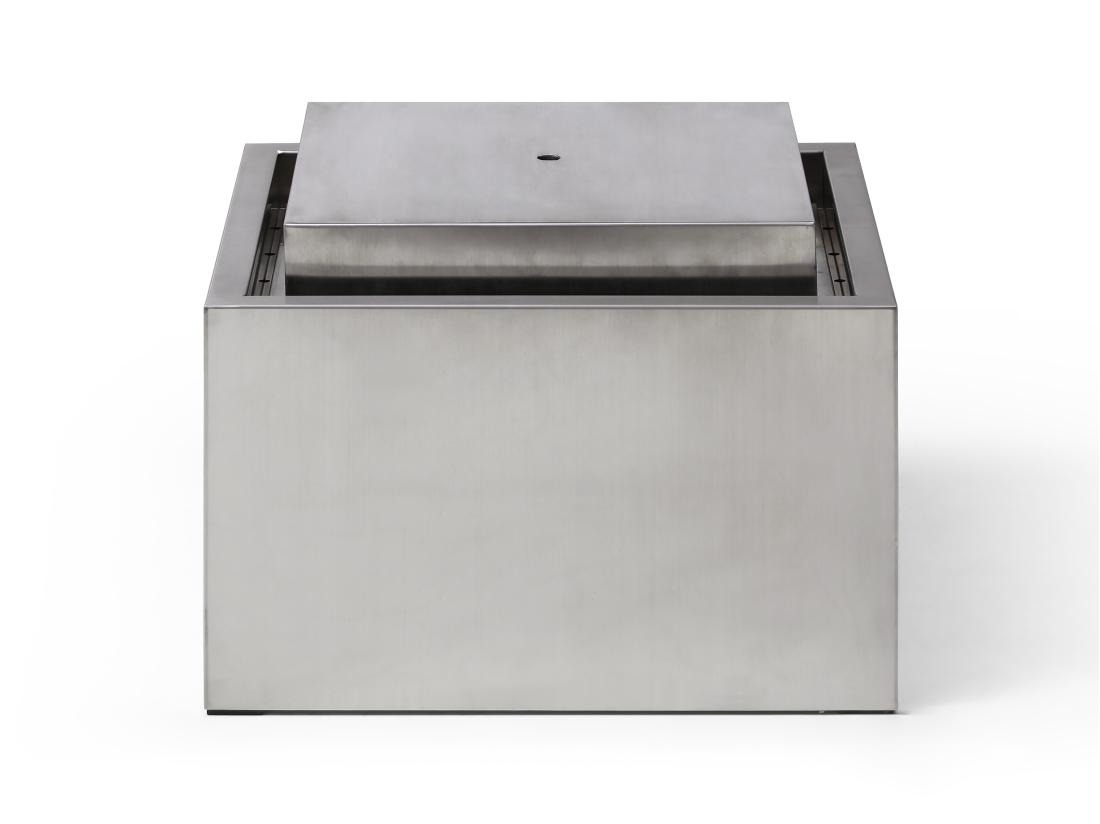 Vente Unique Fontaine D'extérieur En Acier Inoxydable - H.34 Cm - Argenté - TILAPIA