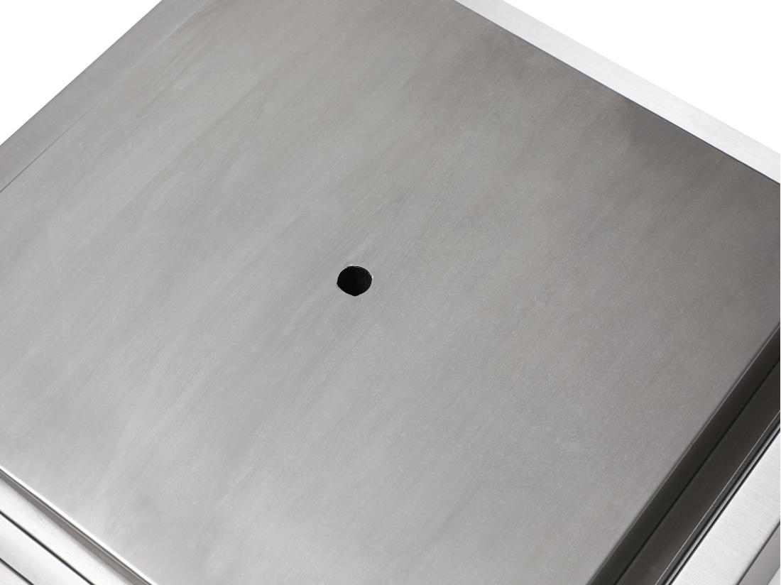 Vente Unique Fontaine D'extérieur En Acier Inoxydable - H.34 Cm - Argenté - TILAPIA