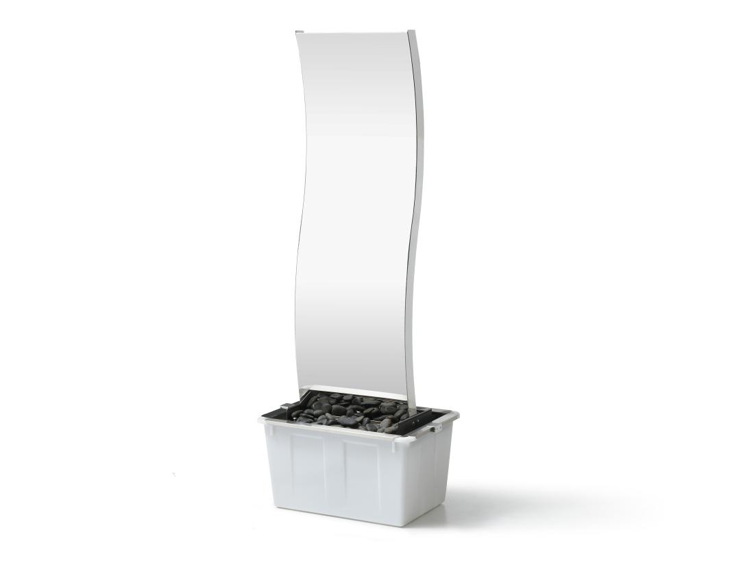 Vente Unique Fontaine D'extérieur Vague En Acier Inoxydable - H.130 Cm - Argenté - HOKI