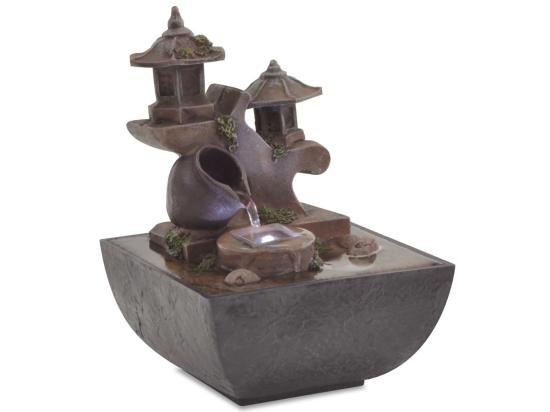 Vente Unique Fontaine D'intérieur Avec Lampe LED Polyrésine 4