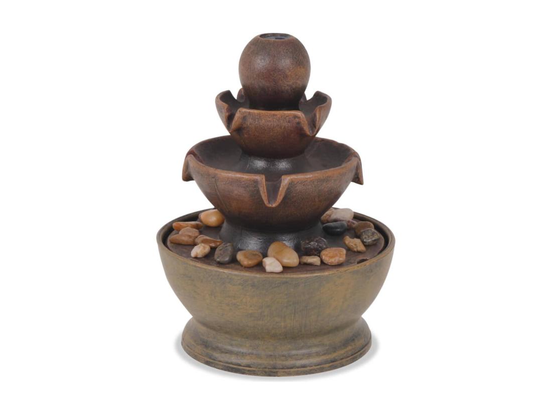 Vente Unique Fontaine D'intérieur Avec Pompe Polyrésine