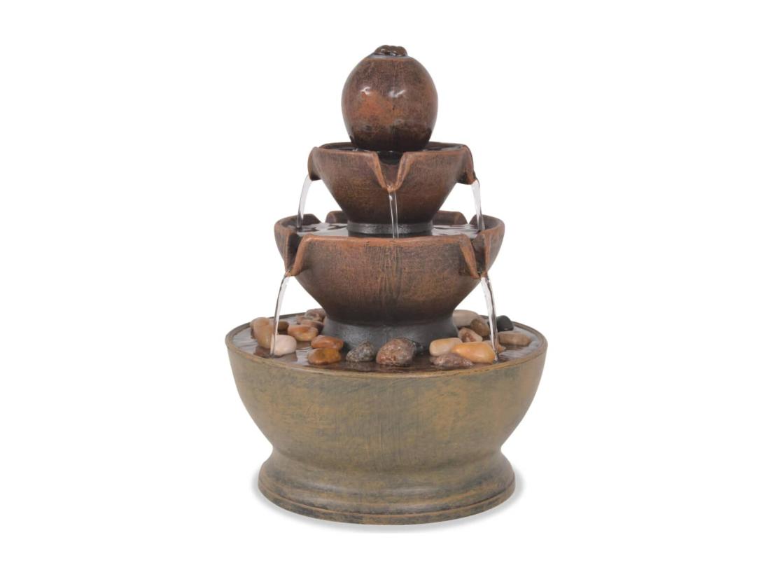 vente unique Fontaine d'intérieur avec pompe Polyrésine