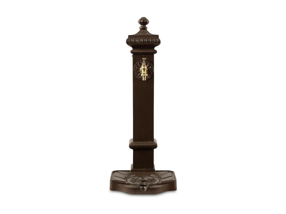 vente unique Fontaine de jardin Aluminium-Métal Marron - Décoration d'Autrefois