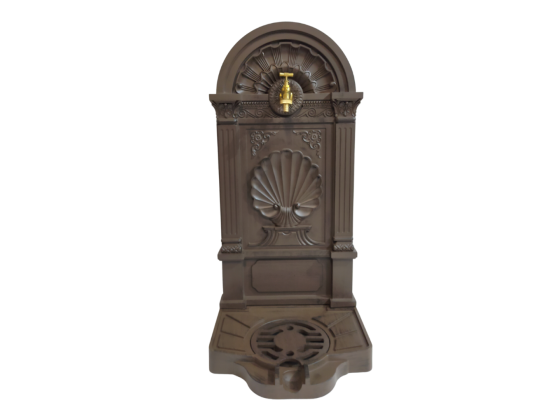 Vente Unique Fontaine De Jardin Extérieur En Fonte Aluminium Marron 42 X 32 X 84cm