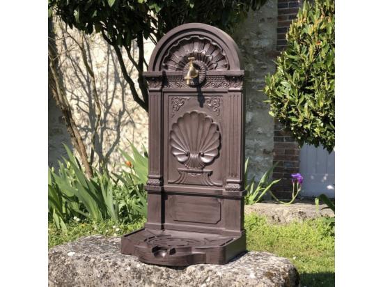 Vente Unique Fontaine De Jardin Extérieur En Fonte Aluminium Marron 42 X 32 X 84cm