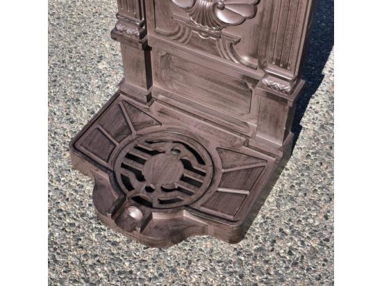 vente unique Fontaine de jardin extérieur en fonte aluminium marron 42 x 32 x 84cm