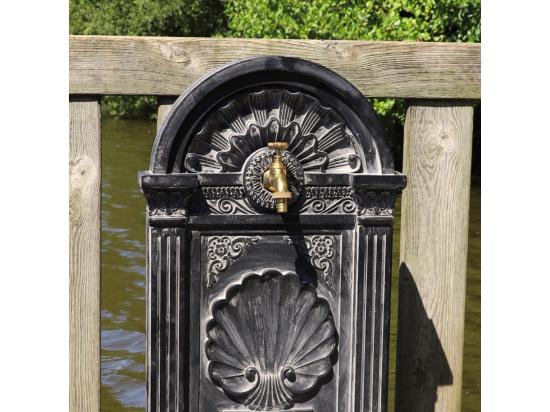Vente Unique Fontaine De Jardin Extérieur En Fonte Aluminium Noire 42 X 32 X 84 Cm