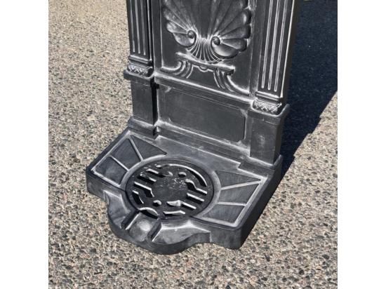 Vente Unique Fontaine De Jardin Extérieur En Fonte Aluminium Noire 42 X 32 X 84 Cm