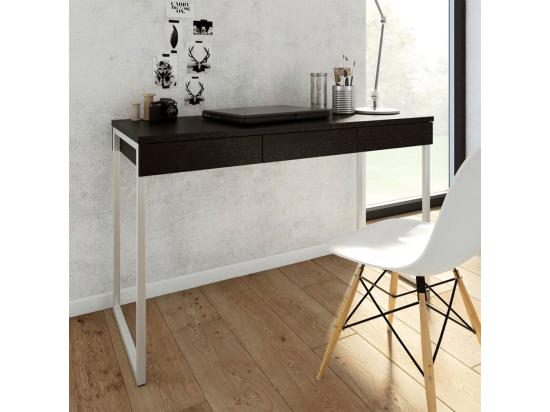 Vente Unique Fula Bureau 3 Tiroirs Teinte Frêne Noir