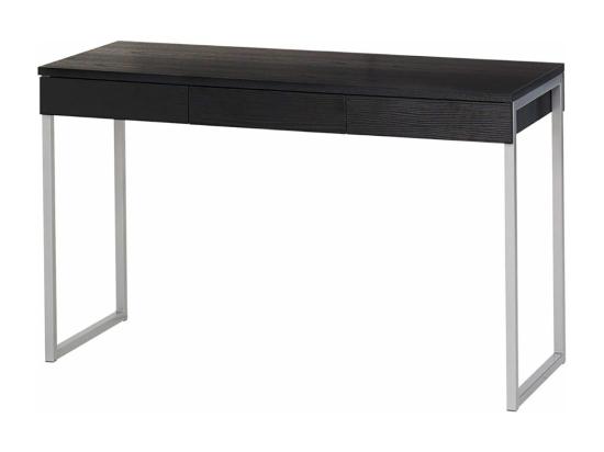 Vente Unique Fula Bureau 3 Tiroirs Teinte Frêne Noir