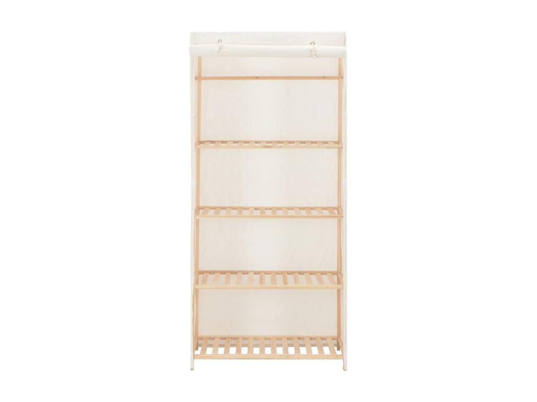 Vente Unique Garde-robe Blanc 79 X 40 X 170 Cm Tissu
