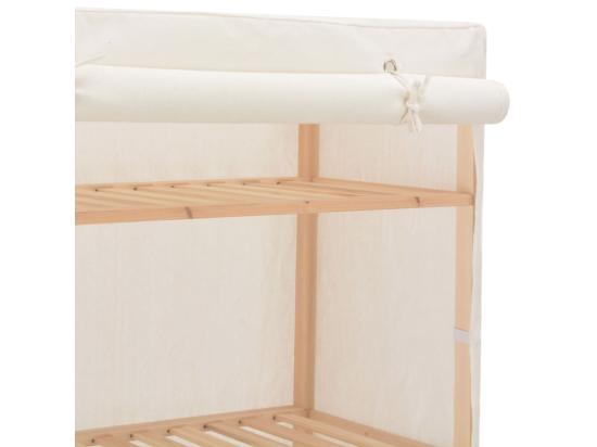 Vente Unique Garde-robe Blanc 79 X 40 X 170 Cm Tissu