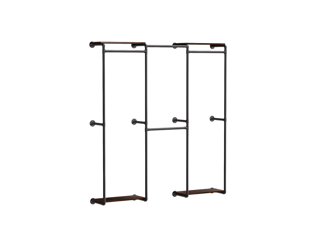 vente unique Garde-Robe - Penderie mural - Portant vêtement - Porte manteau noir