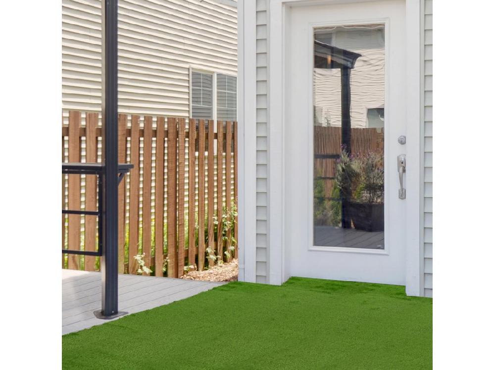 Vente Unique Gazon Synthétique Artificiel Set De 10 Dalles Carreaux 30 X 30 Cm épaisseur Confort 3 5 Cm à Emboîter Vert