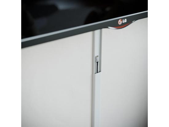 Vente Unique Goulotte TV Cache-Câble Arrondie PVC - L. 2 M - Blanc
