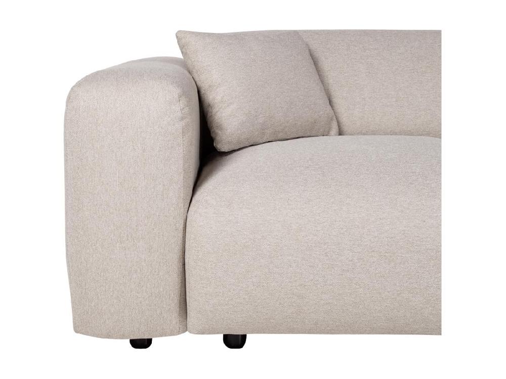 Vente Unique Grand Canapé D'angle Droit En Tissu Chiné Beige POGNI De Maison Céphy