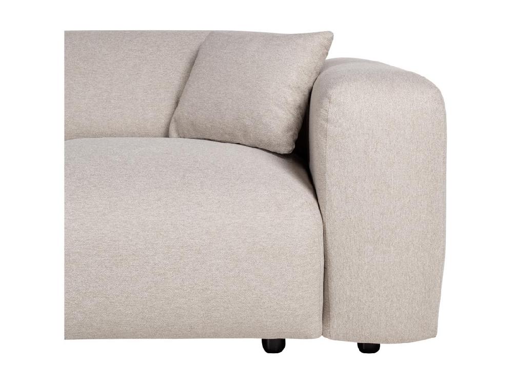 Vente Unique Grand Canapé D'angle Gauche En Tissu Chiné Beige POGNI De Maison Céphy