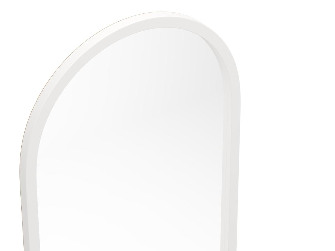 Vente Unique Grand Miroir Arche En Bois De Paulownia - L. 65 X H. 170 Cm - Blanc - SHANGI