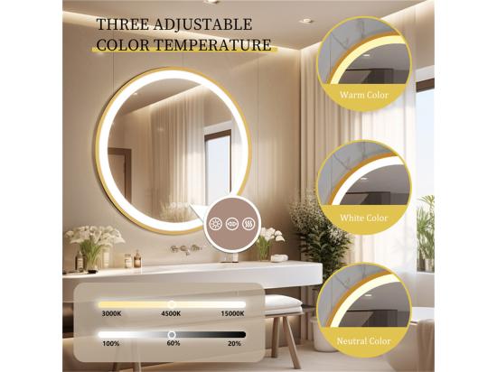 Vente Unique Grand Miroir Décoration Rond Miroirs Muraux Déco Mirroir Murales Chambre Design 80cm