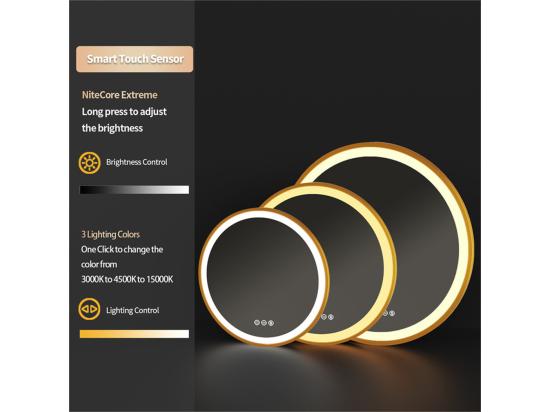 Vente Unique Grand Miroir Décoration Rond Miroirs Muraux Déco Mirroir Murales Chambre Design 80cm