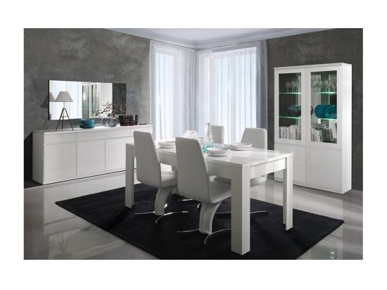 Vente Unique Grand Miroir FABIO BLANC. Accessoire Idéal Pour Votre Salon Ou Salle à Manger