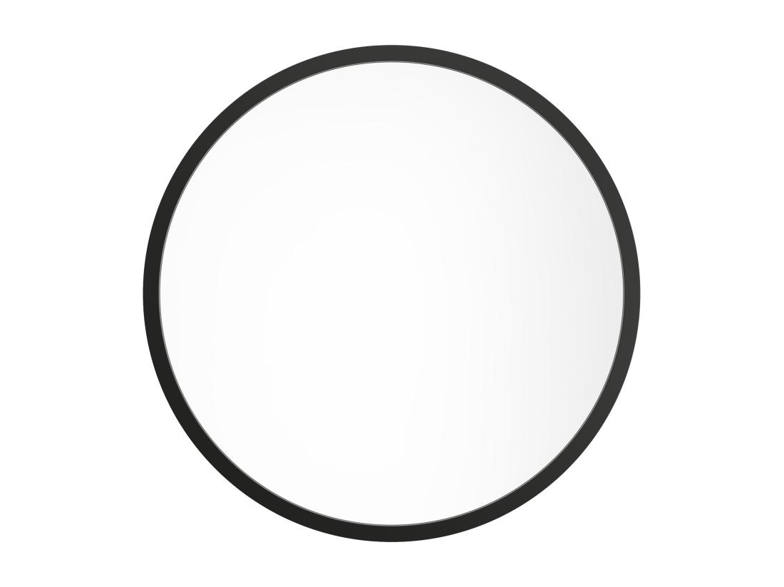 Vente Unique Grand Miroir Mural Rond En Bois De Paulownia - D. 150 Cm - Noir - ZANG