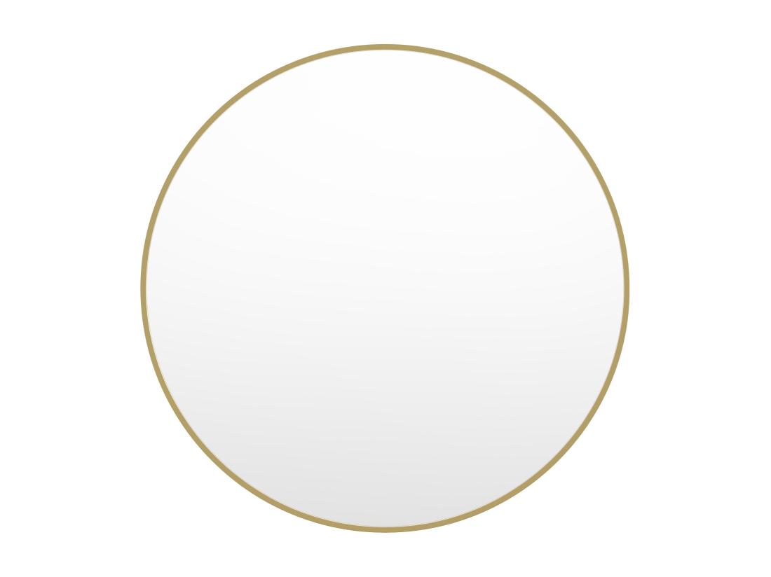 Vente Unique Grand Miroir Mural Rond En Métal - D. 150 Cm - Doré - RONDIA