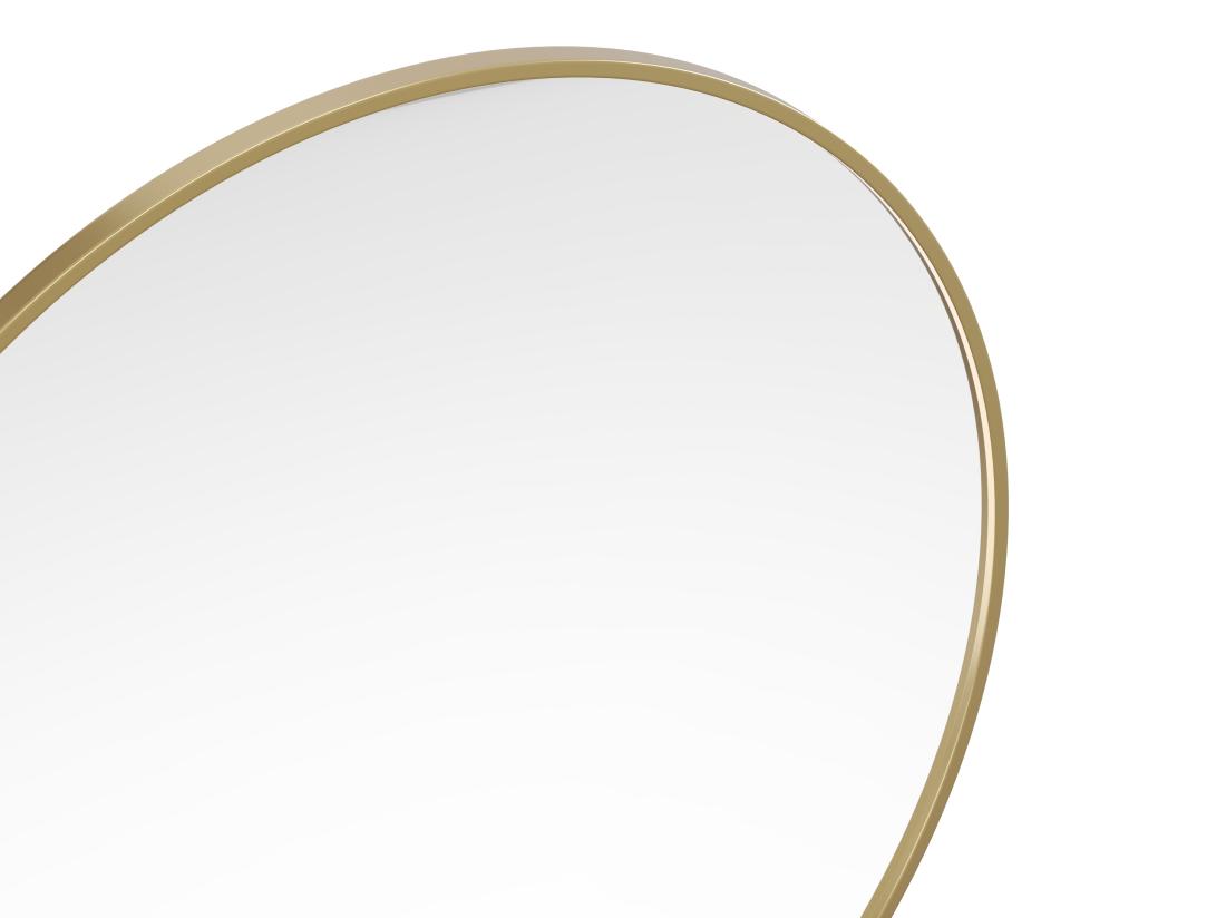 Vente Unique Grand Miroir Mural Rond En Métal - D. 150 Cm - Doré - RONDIA