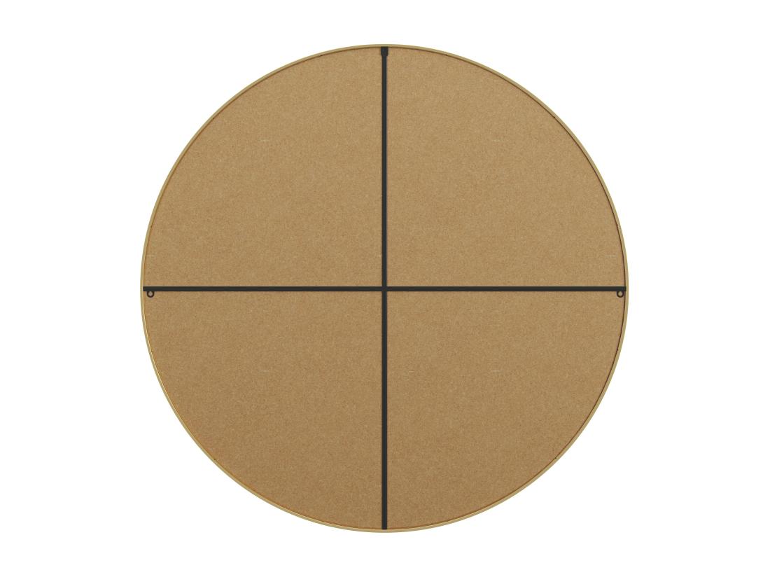 Vente Unique Grand Miroir Mural Rond En Métal - D. 150 Cm - Doré - RONDIA