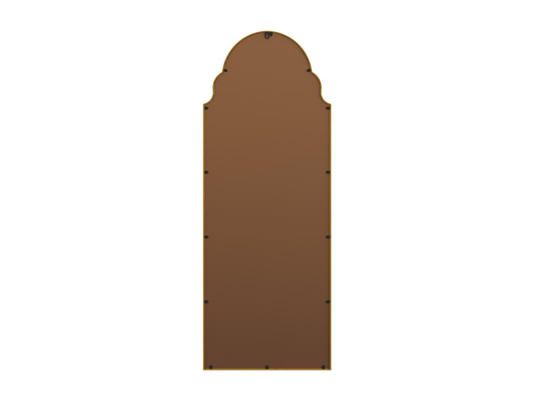 Vente Unique Grand Miroir Vintage En Métal- L. 60 X H. 160 Cm - Doré - KARIAN