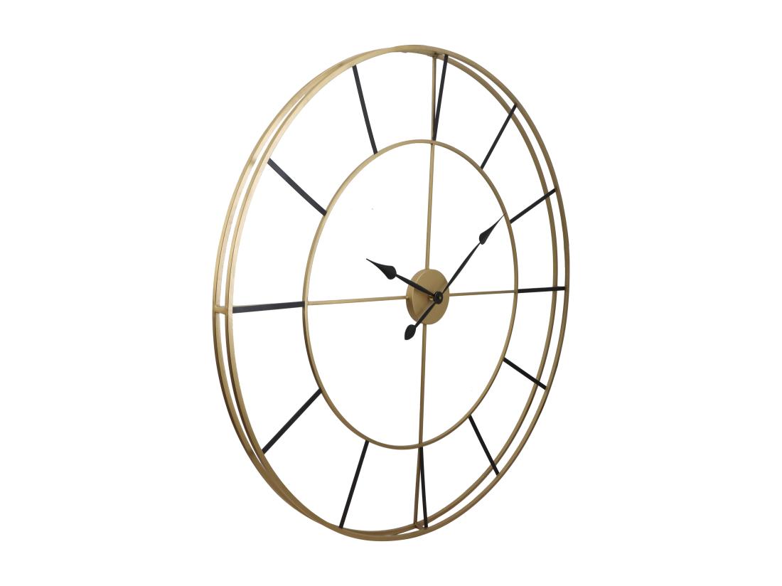Vente Unique Grande Horloge Murale En Métal - D. 110 Cm - Doré - ASHLAND
