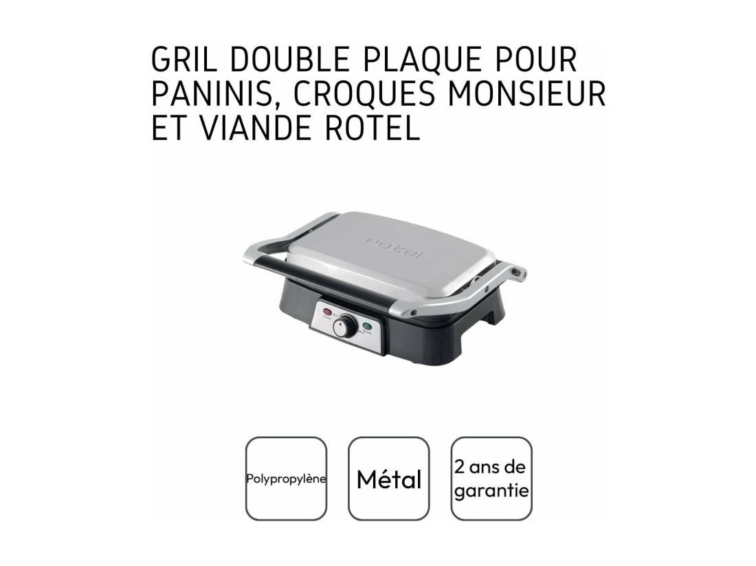 Vente Unique Grill à Double Plaque Pour Croque-monsieur Viande Et Panini Rotel