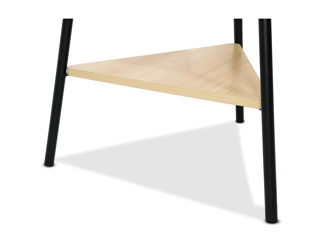 Vente Unique Gubinde - Portemanteau En Métal 180x50 Cm Avec 2 étagères En Bois