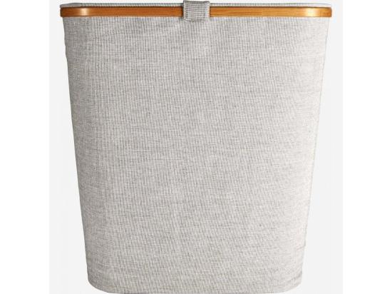 Vente Unique HABITAT - Grand Panier à Linge En Bambou Et Tissu - Gris - Barnabe