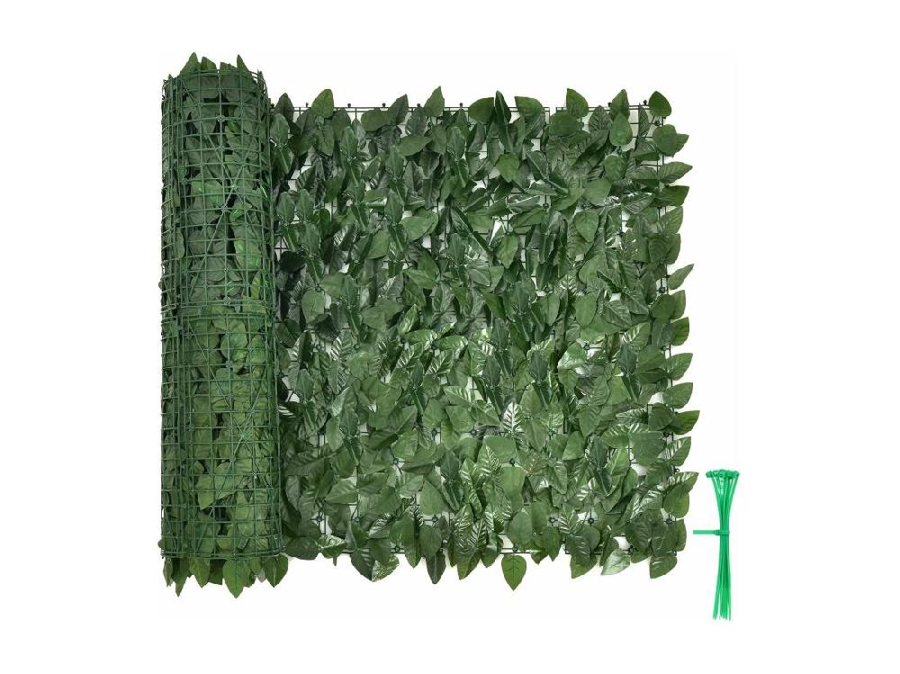 vente unique Haie Artificielle Brise-Vue Anti-UV 300 x 100 CM Grillage Végétal DIY Artificiel Feuillage Réaliste PE 10 Attaches Zippées