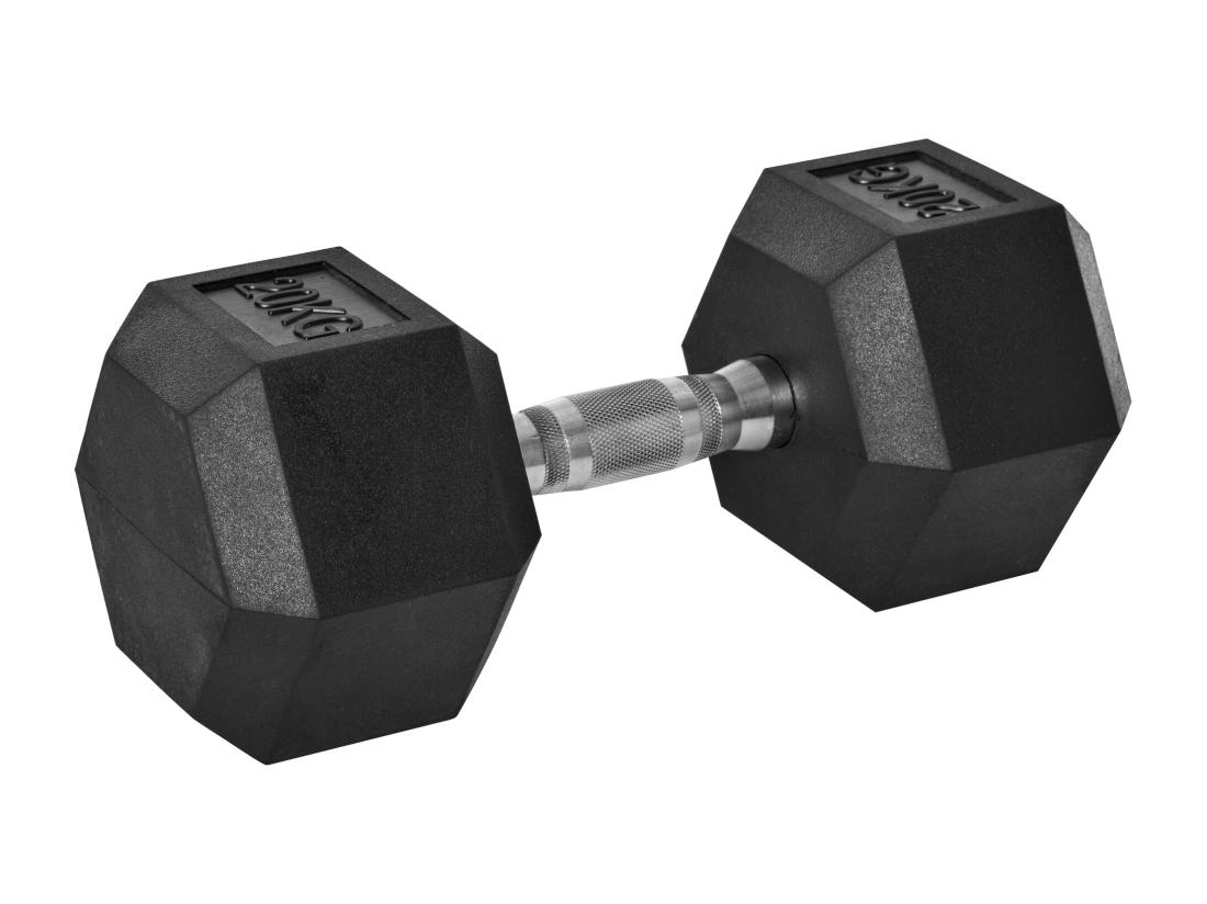 Vente Unique Haltère Courte Poids 20 Kg - Entraînement Musculaire & Haltérophilie - Acier Caoutchouc Noir
